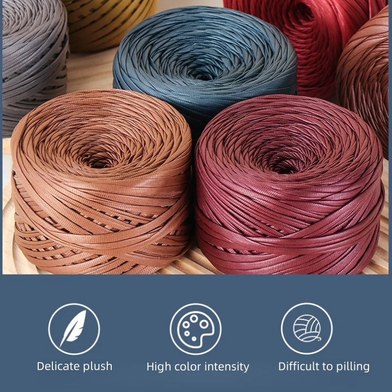 Premium Nappa Matte Faux Leather Yarn - 200g Roll for DIY Knitting, Crocheting, and Crafting