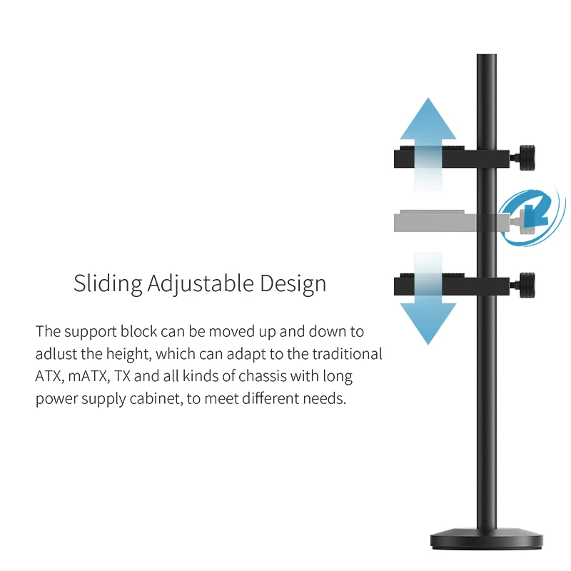 Teucer-alumínio Alloy Graphics Video Stand Gpu Suporte Jack Desktop pc Case Suporte de Refrigeração Kit Video Cards Holder Vc1 - Imagem 3