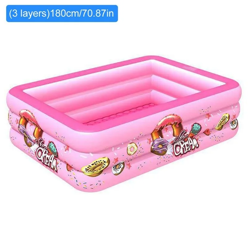 Children's Swimming Pool and Adult Large Family Removable Rectangular Frame Swimming Pool Summer PVC