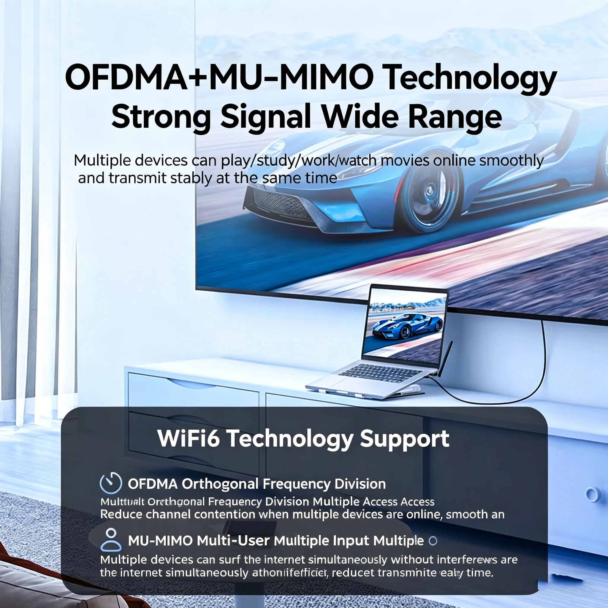 SAMZHE WiFi 6 USB 무선 어댑터, 데스크탑 PC/노트북용 듀얼 밴드 5G/2.4G 기가비트, 고속 핫스팟, 외부 네트워크 카드