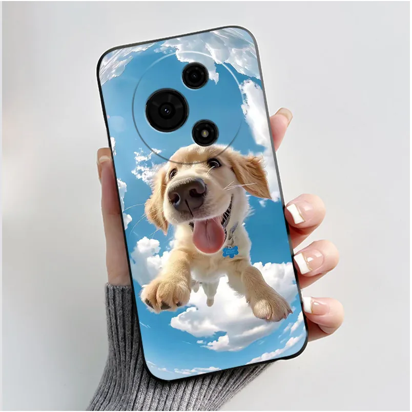 Happy Milk Tea Rabbit Design Anti-Scratch Soft Black Phone Case