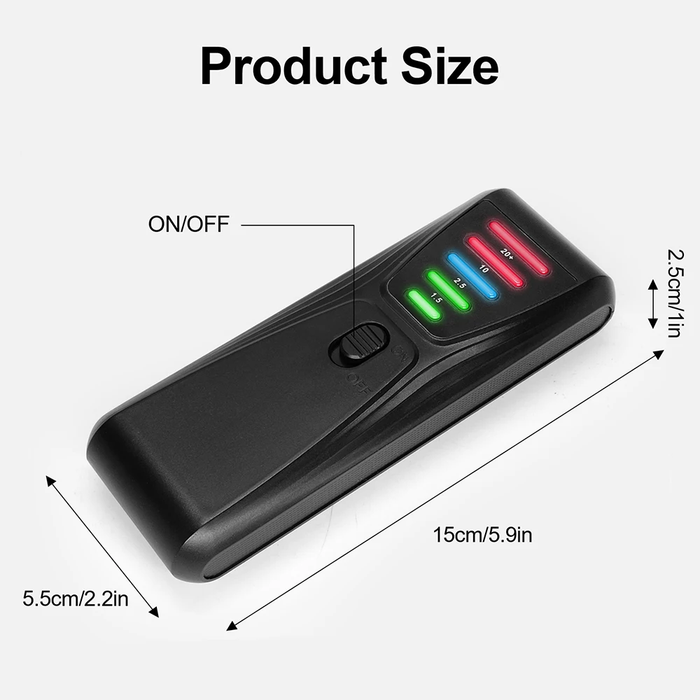 LED Electromagnetic Radiation Tester 5 Color Magnetic Field EMF Meter Dosimeter Detector Computer Phone 0-20 milliGauss