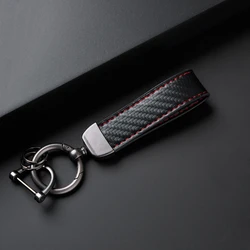 Premium Car PU Leather Keychain - Stylish Auto Accessory (No Logo)