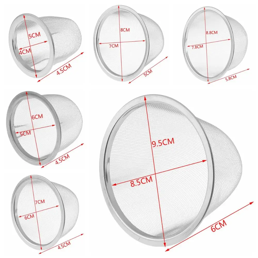 Diameter 5-9.5CM Reusable Stainless Steel Mesh Tea Infuser Strainer Teapot Tea Leaf Spice Filter Drinkware Kitchen Accessories tea infuser tea strainer tea filter