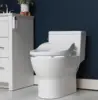 Elongated Bidet Toilet Seat, Beige, Endless Warm Water, *NEW* Bowl Mist, LED Light, Quiet Operation, Wireless Remote Stainless 5