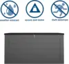 Outdoor Patio Deck Storage Box, Extra Large, 180 Gallons, Black and Charcoal 5
