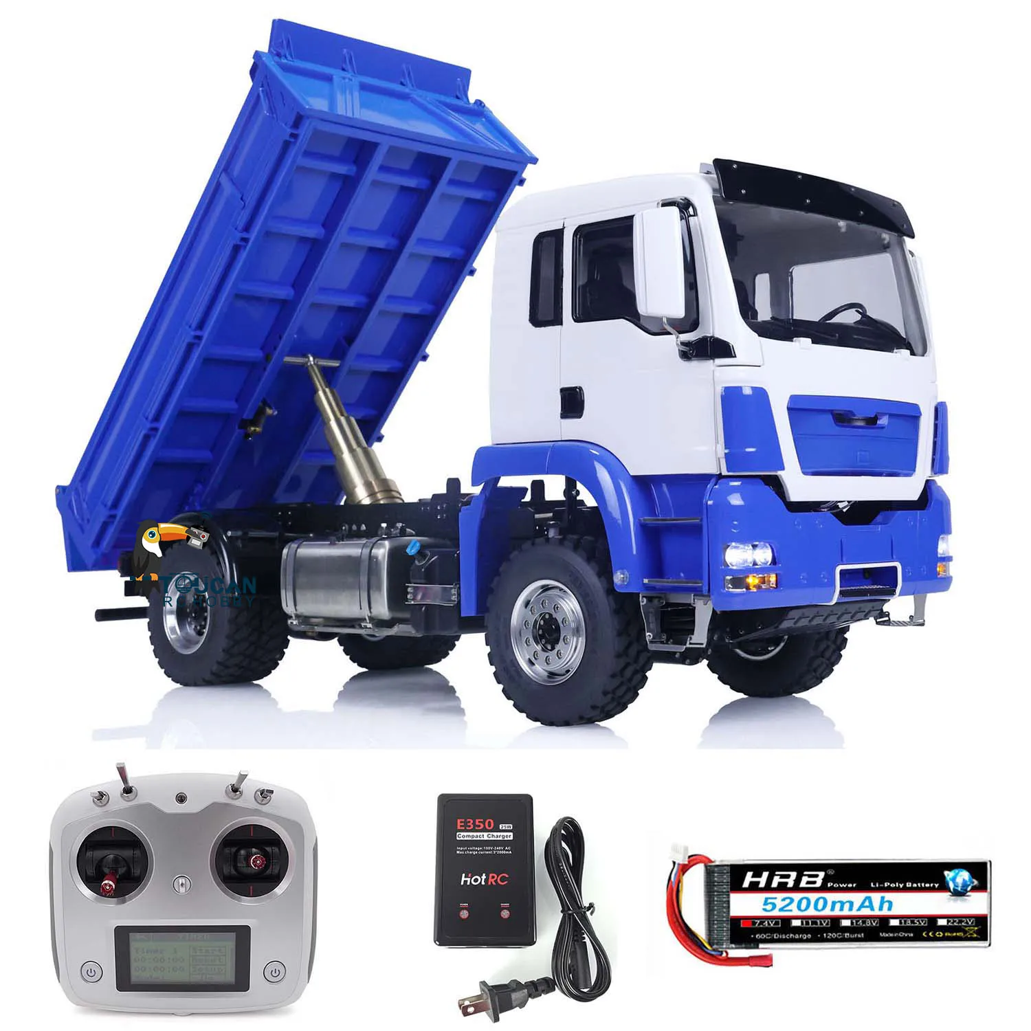 

LESU 4X4 Hydraulic RC TGS Dumper Truck 1/14 Metal RTR Remote Control Painted Assembled Tipper Toys for Adult THZH1526-SMT9