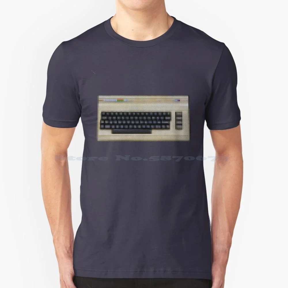 Commodore 64 T Shirt 100% Cotone Tee Commodore 64 8Bit Breadbox Retrogaming