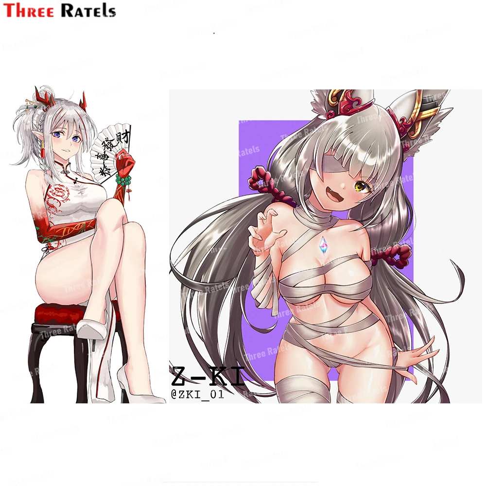 

Автомобильные аксессуары Three Ratels I520 Nian And Nian arknight, автомобильные наклейки, Декор, аниме виниловая пленка, автомобильные наклейки