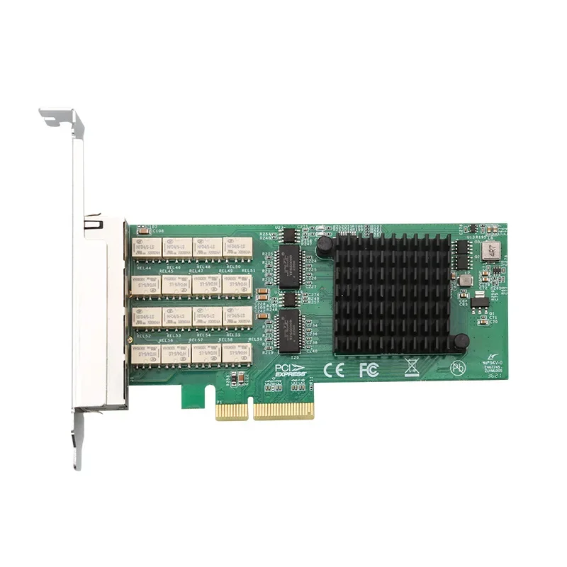 Pcie X4 쿼드 포트 1 천 기가비트 바이패스, 인터럽트없는 직접 연결 네트워크 카드, 서버용 I350 칩