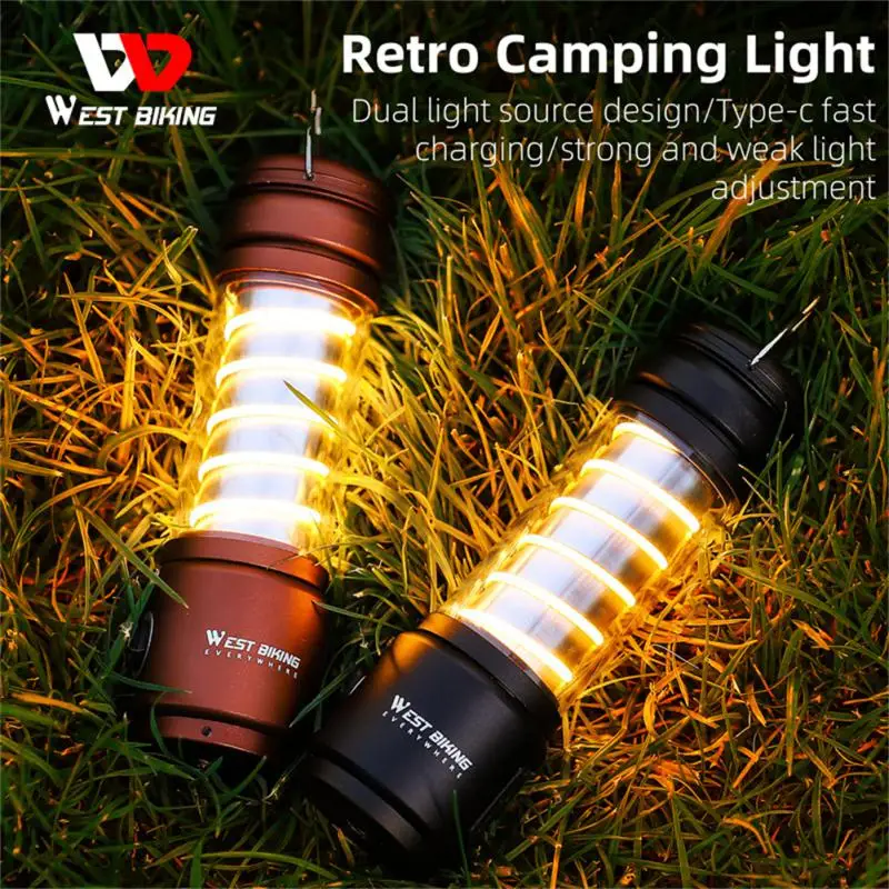 

WESTBIKING Aluminum Alloy Outdoor Camping Lamp Tent Lamp Household LED Lamp Atmosphere Lighthouse Emergency Flashlight Lawn Lamp