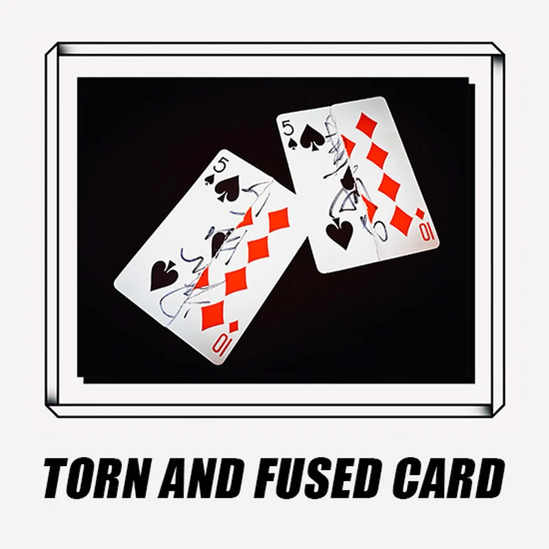 Shin Lim Torn and Fused Card 5 Gimmick Cards Close up Magic Tricks Illusions Street Magic Props Magician Beginner magic stick