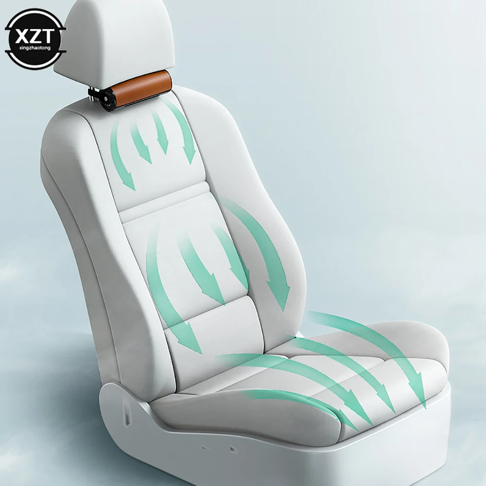 Car Fan Interior Rear Headrest USB Plug In Low-noise Low Power