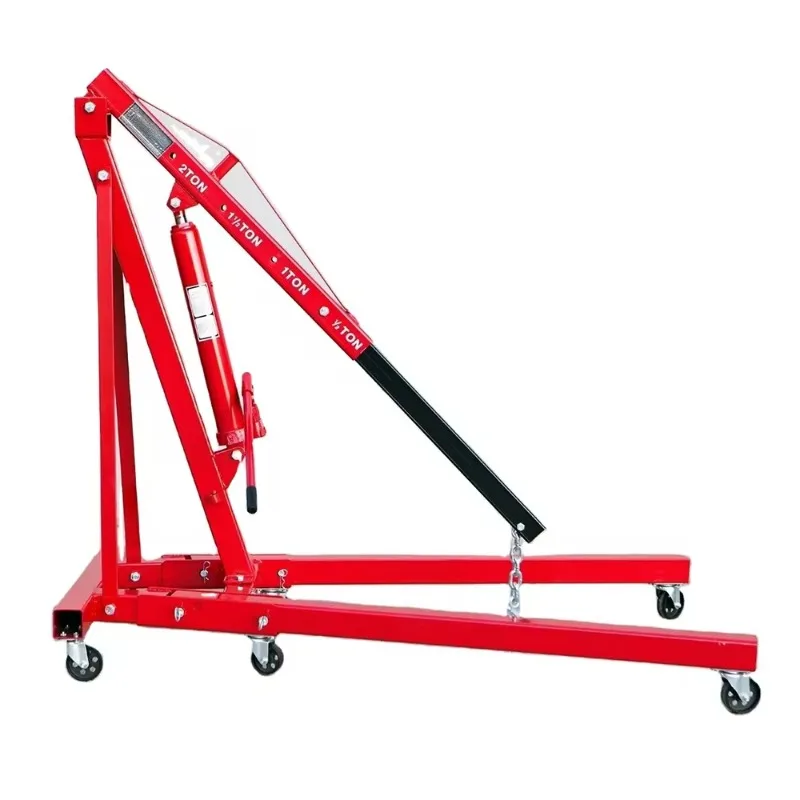 Vehicle Tools 2t Folding Hydraulic Jack Long Single Arm Handle Fixed Hydraulic Jack Engine Crane
