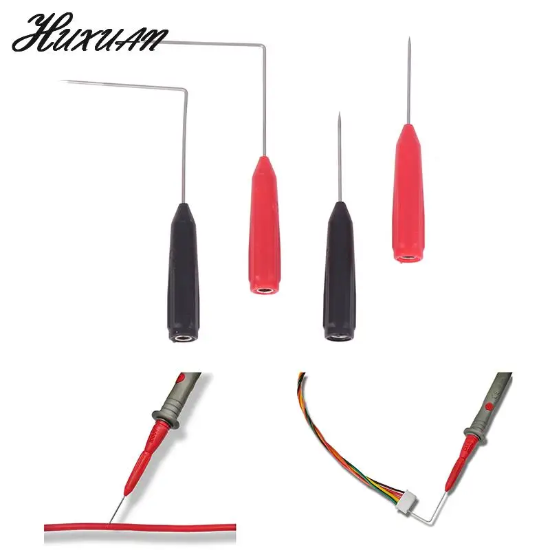 

2pcs Probe Instrument Parts Accessories Test Probe Multimeter 2mm Interface Very Fine Tester Puncture Puncture Parts