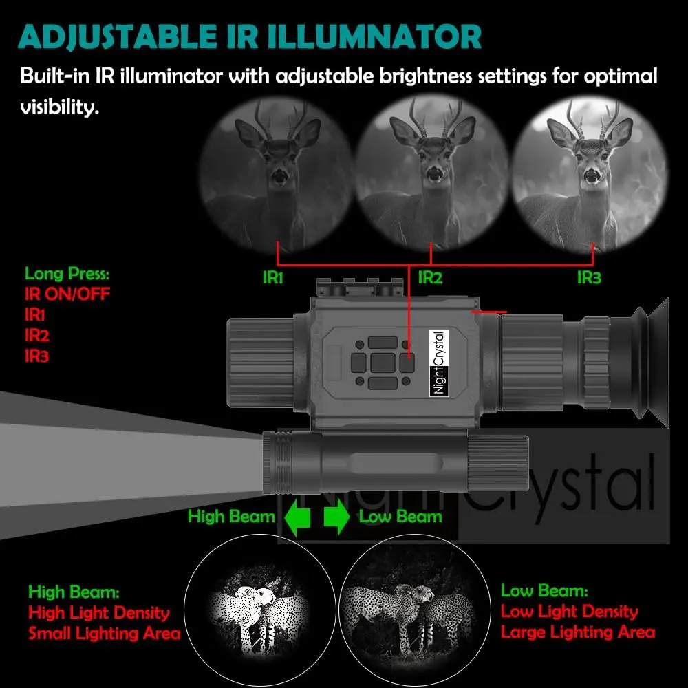 NK008 Digital Night Vision Scope, Hunting Infrared Riflescope Monocular 5X Zoom