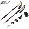 Lighten Up Aluminum/Carbon Trekking Poles 등산스틱 Trekking Poles Hiking Stick Nordic Walking Stick Telescopic Sticks Lightweight 지팡 1