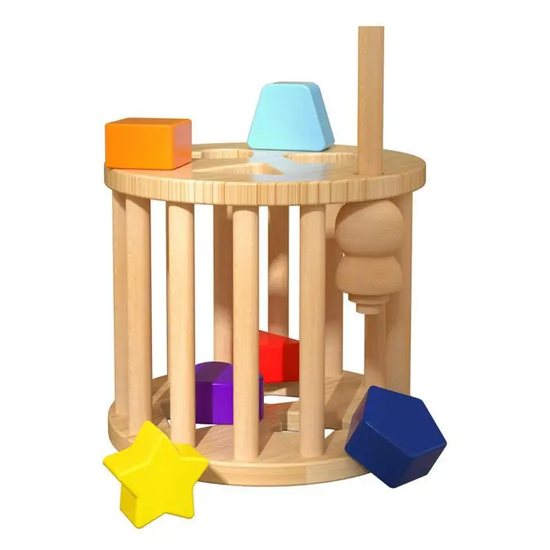 

Wooden Toys Shape Sorter Cubes Shape Sorting Cube Toy Box Classic Wooden Toys Classic Toys For Color Recognition Matching And