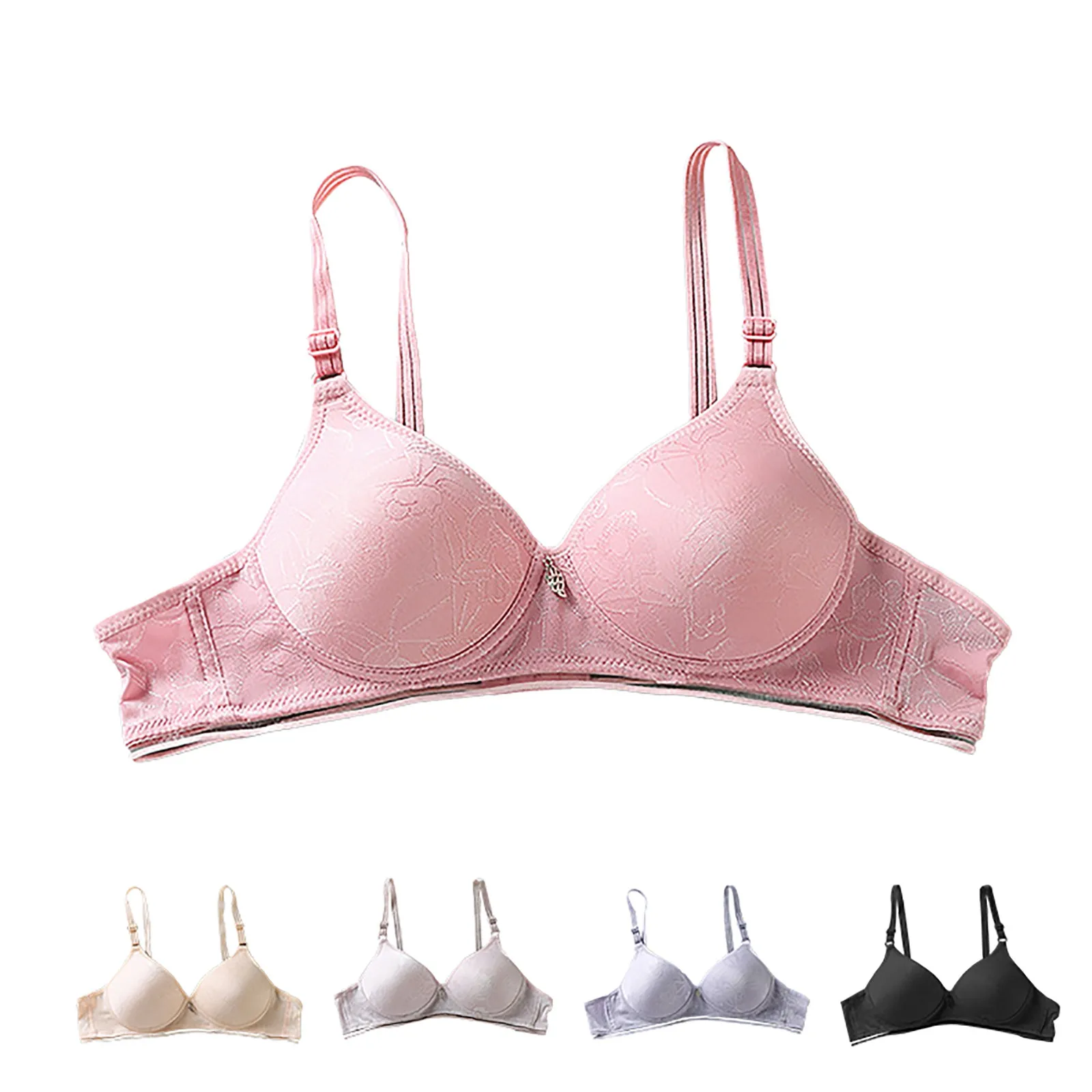 Womens Comfort Wirefree Shaper Bra Women'S Small Cup Double Buckle