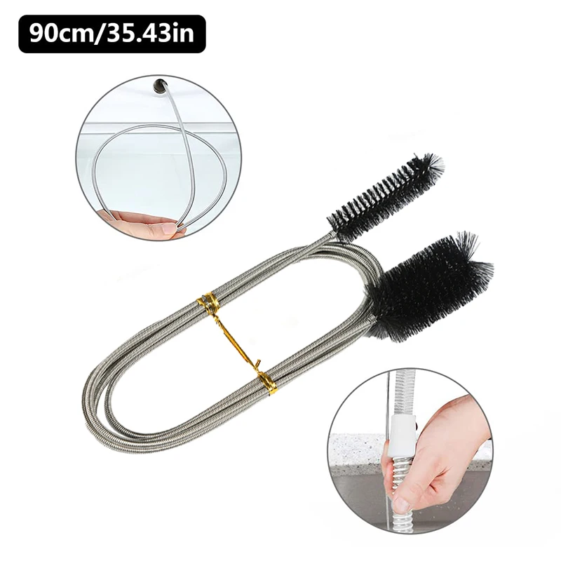 파이프 라인 청소 브러시, 긴 청소 브러시, 냉장고 청소 도구, 싱크대 냉장고, 주방 스테인레스 스틸 청소 브러시
