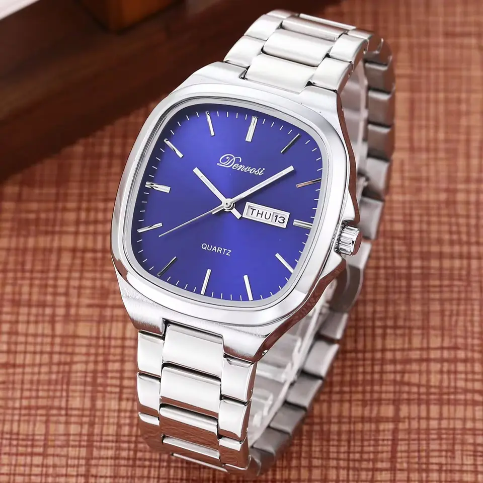 858 Orologio da polso di lusso da uomo, impermeabile, luminoso, con data e settimana, orologio sportivo da uomo in acciaio inossidabile, al quarzo - Orologi ufficiali