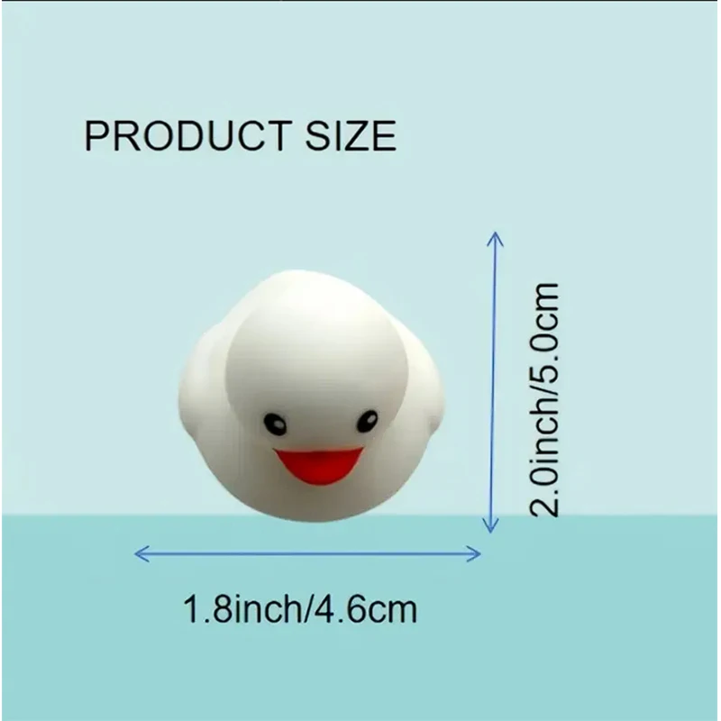1-100 pcs White Rubber Ducks, Toys Squeaky Rubber Ducks Cute Float Duckies for  Birthday Party Favors Class Prizes Car Decor 2