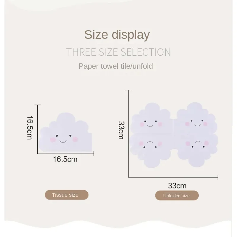 Cute Cloud-shaped Paper Towels Color Napkins Printed Facial Tissue Shaped Party Paper Towels Towel Napkins for Decoupage
