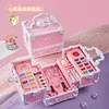 Kids Makeup Set Girl'S Toy Holiday Gift Kids Lipstick Eye Shadow Little Princess Makeup Box Makeup Tools Girl'S Birthday Gift 1