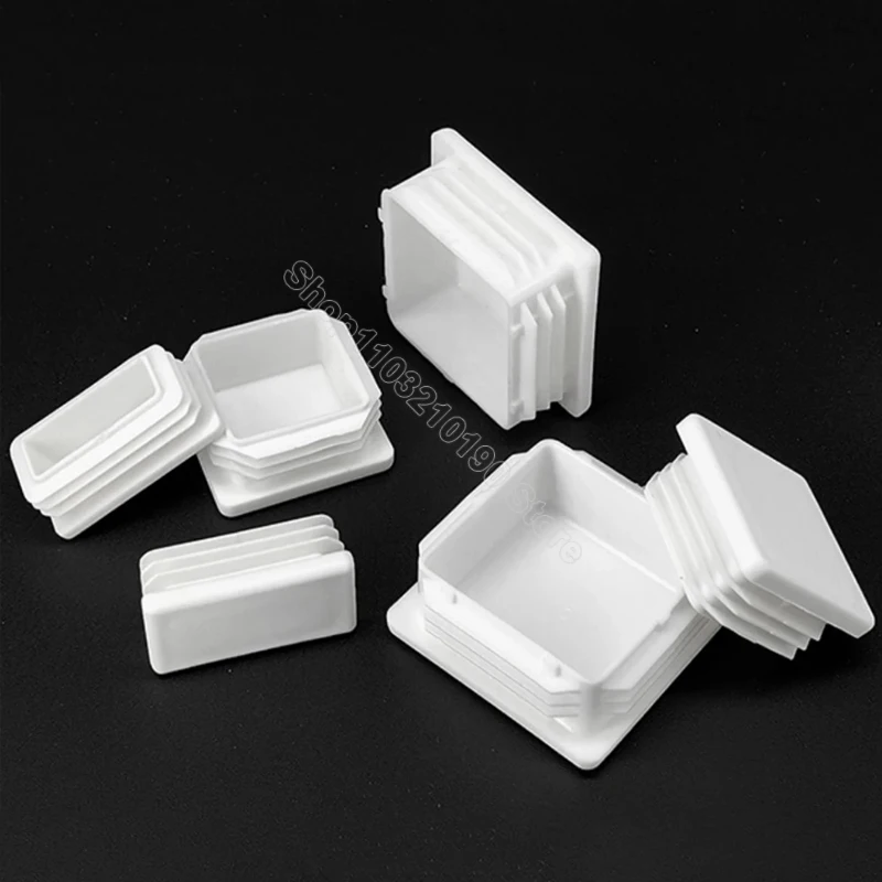 Pipe End Cap Rectangle/Square Plastic Blanking 10x20mm to 200x200mm for Steel table Leg Feet Pad pipe end cap table foot pad table leg tips silicone rubber caps rubber caps silicone rubber plugs floor protector caps