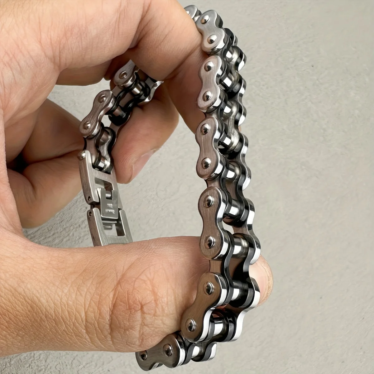 Punk Rock Stainless Steel Biker Bracelet - Link Chain Jewelry