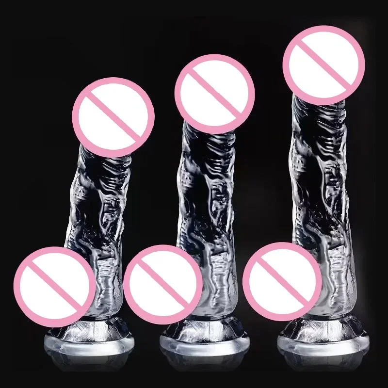 Transparent Soft Jelly Dildo Realistic Sex Toy Penetration Vagina Extensions Big Penis Long Huge Adult Erotica Dick female sex toys