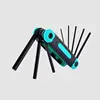 8pcs Portable Folding Socket Wrench Set Mini Inner Hexagon Socket Wrench Metric Multi-functional Household Outdoor Repair Tool 3
