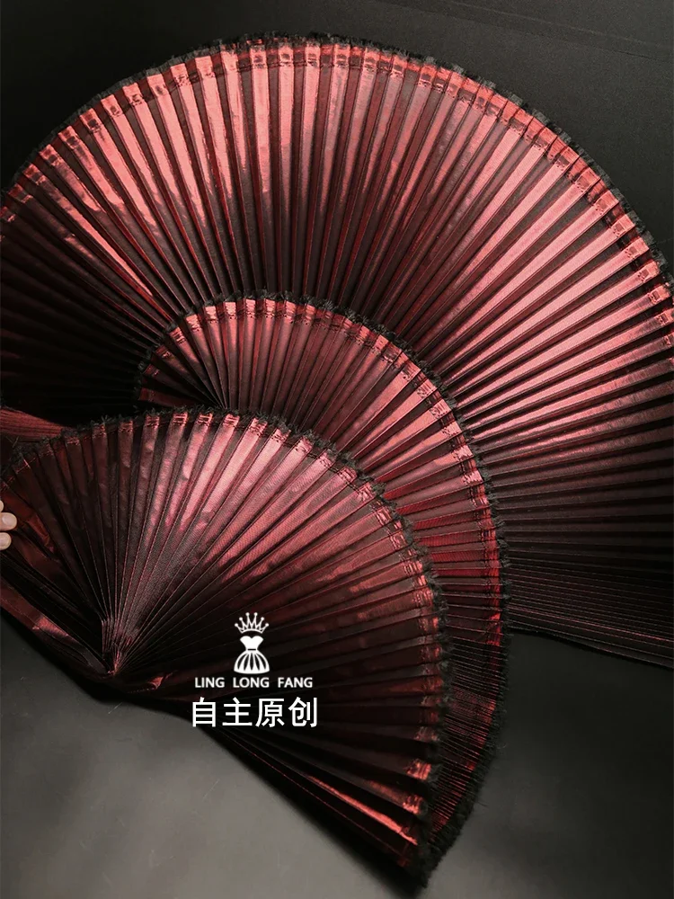 Miyake Metal Pleated Accordion Fabric Wedding Gold Decoration Shape Wide Texture Background Multi-color Fabric