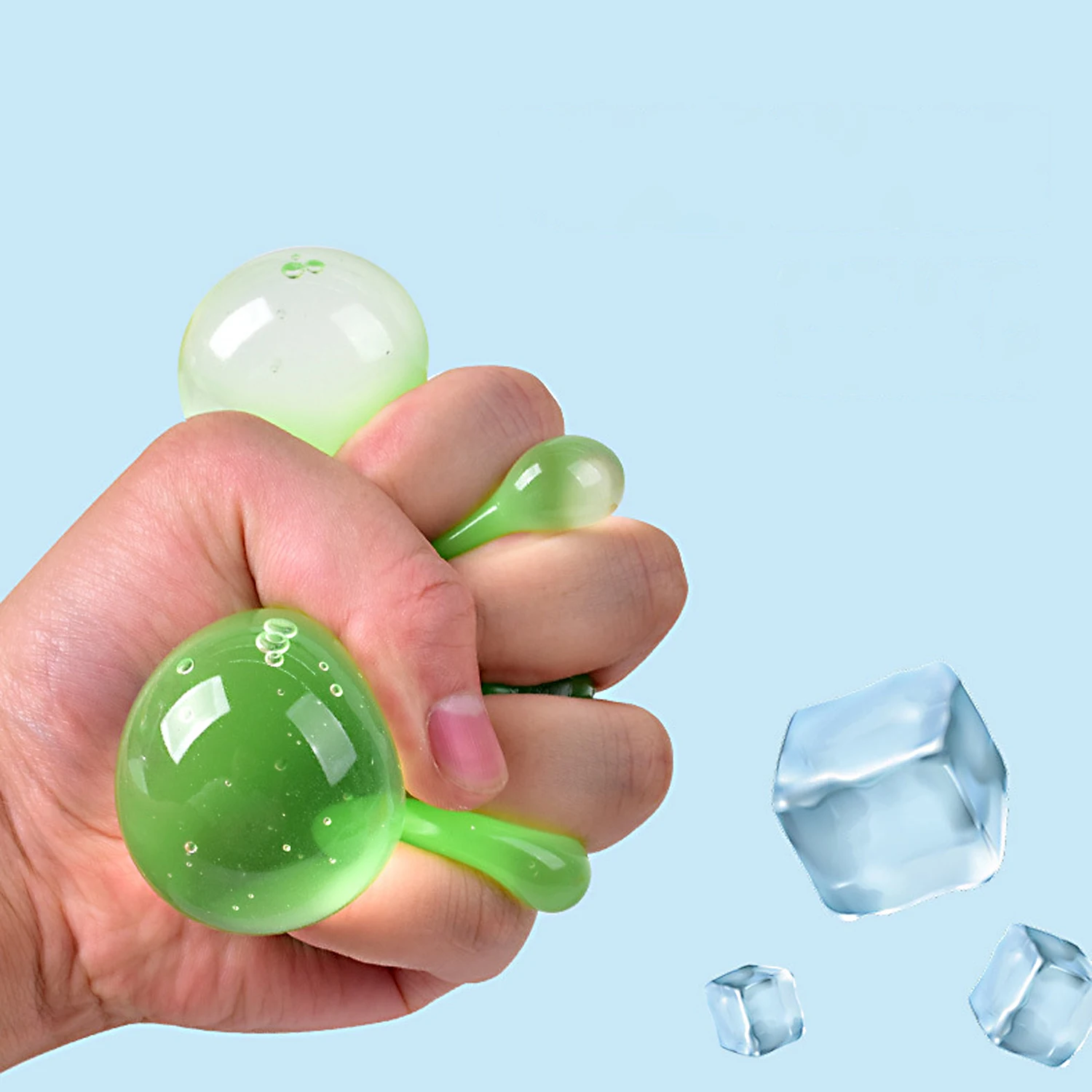 투명한 사각형 핀치 음악 - 감각적 압착 장난감, 스트레스 해소 유물, 무작위 색상