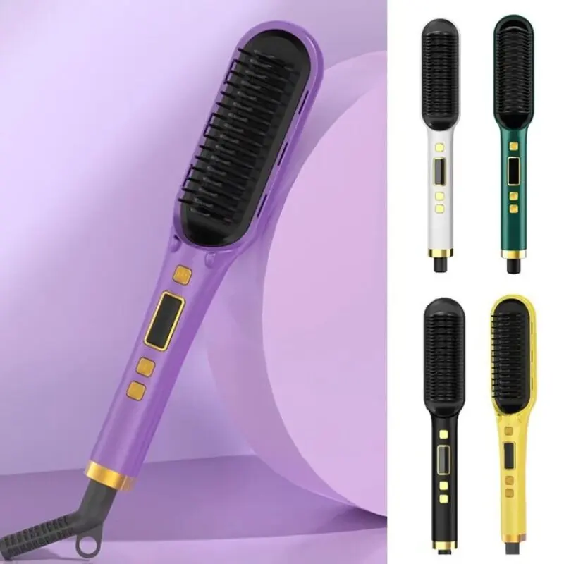 Popular Negative Ion Hair Straightening Comb Hair Curler Straightener Professional Curling Iron