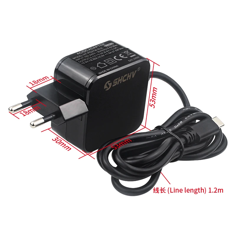 Raspberry Pi 5 Power Adapter PD 27W 5.1V 5A USB-C Power Supply EU US UK Plug Cha