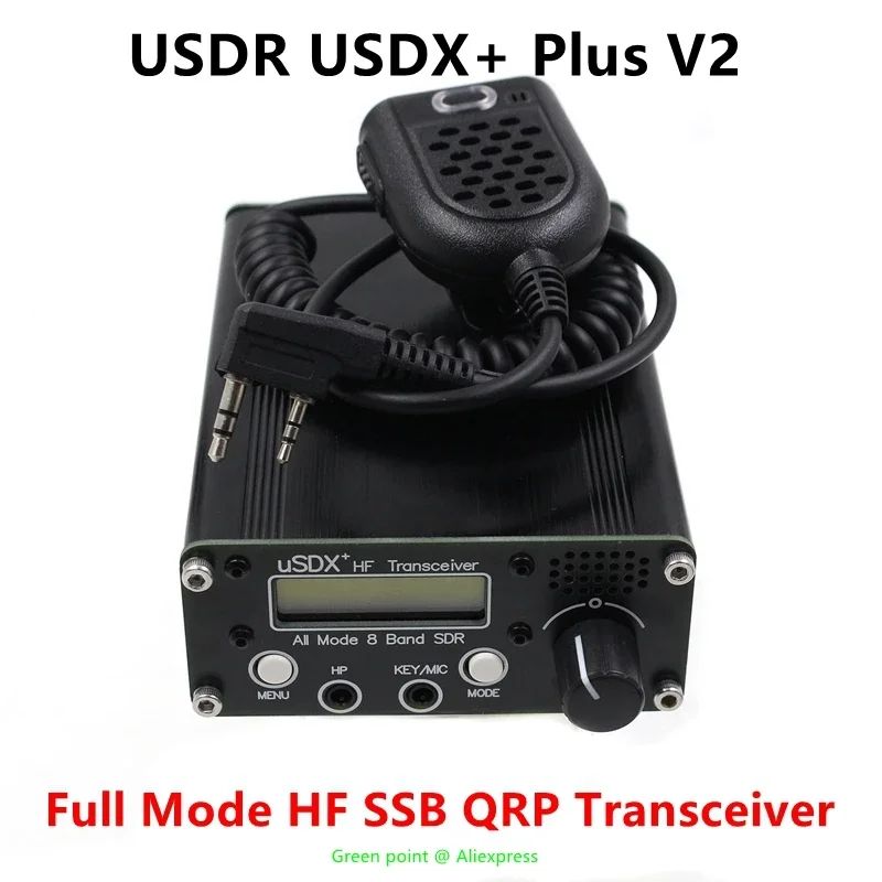 USDR USDX+ Plus V2 10m/15m/17m/20m/30m/40m/60m/80m 8 Bands SDR Full Mode HF SSB QRP Transceiver Upgrade Version Without Battery 2