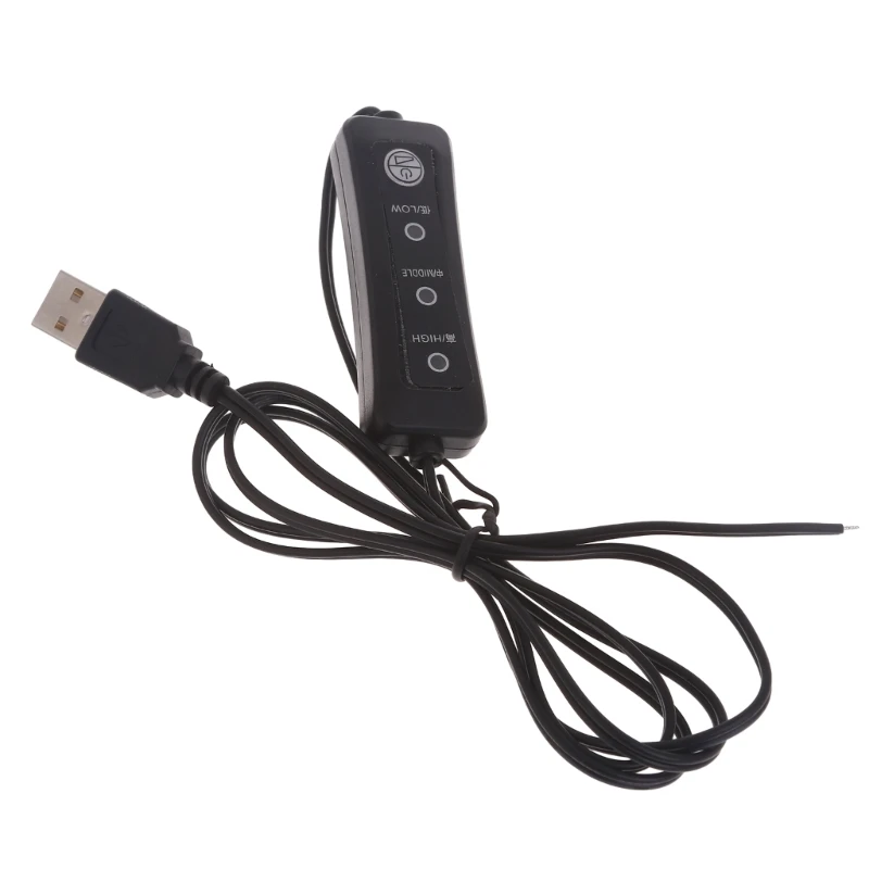 USB 2.0 A Male Plug with 2 Pin Power Cord for DIY Soldering and Powering LED Lights, Fans, Cameras, and More