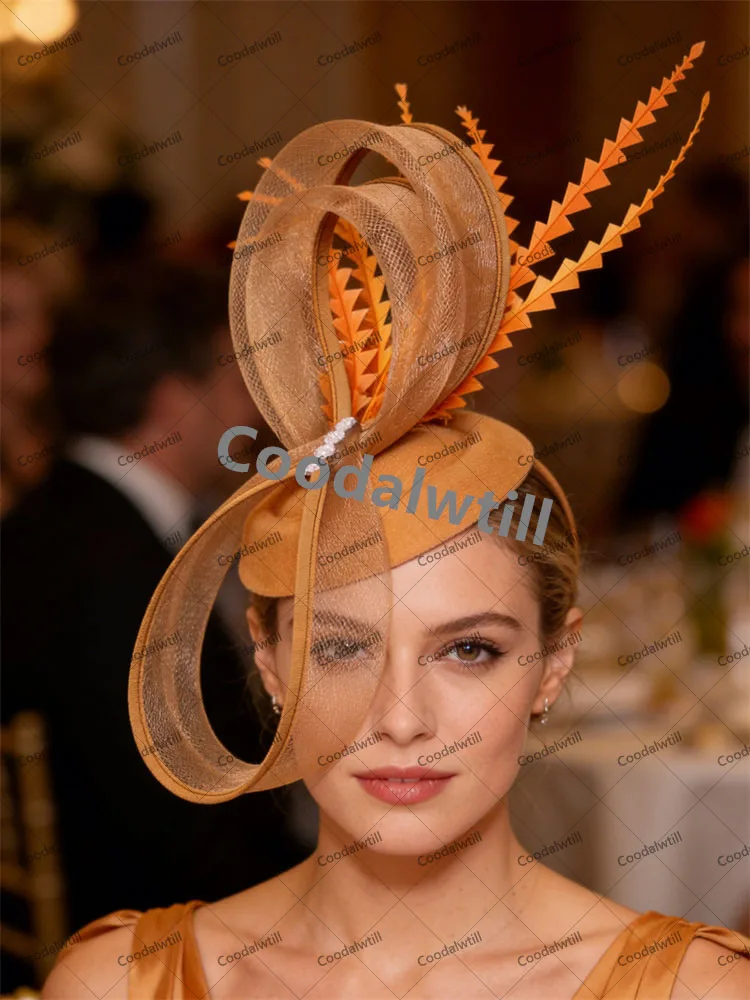 Women Cocktail Church Veils Pillbox Cap Fascinator Hat Accessories Elegant Ladies Femme Party Dinner Chapeau Cap Bride Headwear - 3