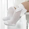0-24Month Baby Girl Socks Toddler Bow Cotton Summer Mesh Lace Baby Knee Socks Newborn Infant Baby Princess Long Socks 2024 New 2