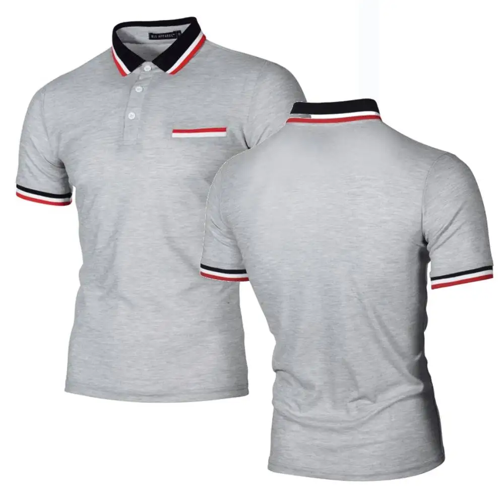 

Fashion Mens Polos Business Clothing Breathable Pockets Tops Tee Streetwear Men's Polo Shirts Jogger Workout Short Sleeve