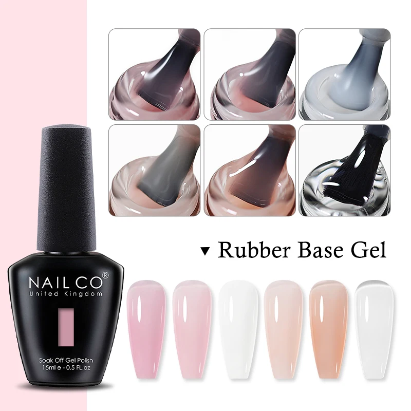 NAILCO 15ml Semi-permanent Rubber Base Structure Gel Nail Polishes Manicure Lakiery Hybrydowe Vernis Milky White Gellak Manicure 1