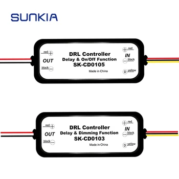 DRL 컨트롤러 주간 주행등 릴레이 하네스, 12-18V 안개등 컨트롤러, CD0103, CD0105, 자동차 LED 조광기 켜기/끄기