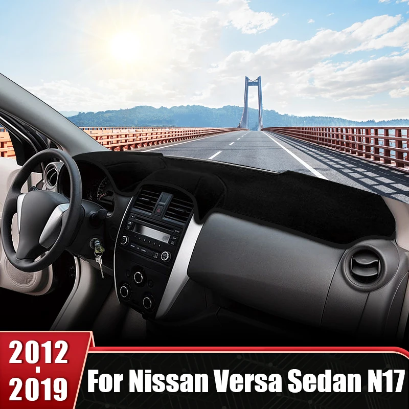 

For Nissan Versa Sedan N17 2012 2013 2014 2015 2016 2017 2018 2019 Car Dashboard Cover Mat Anti-UV Non-Slip Pads Accessories