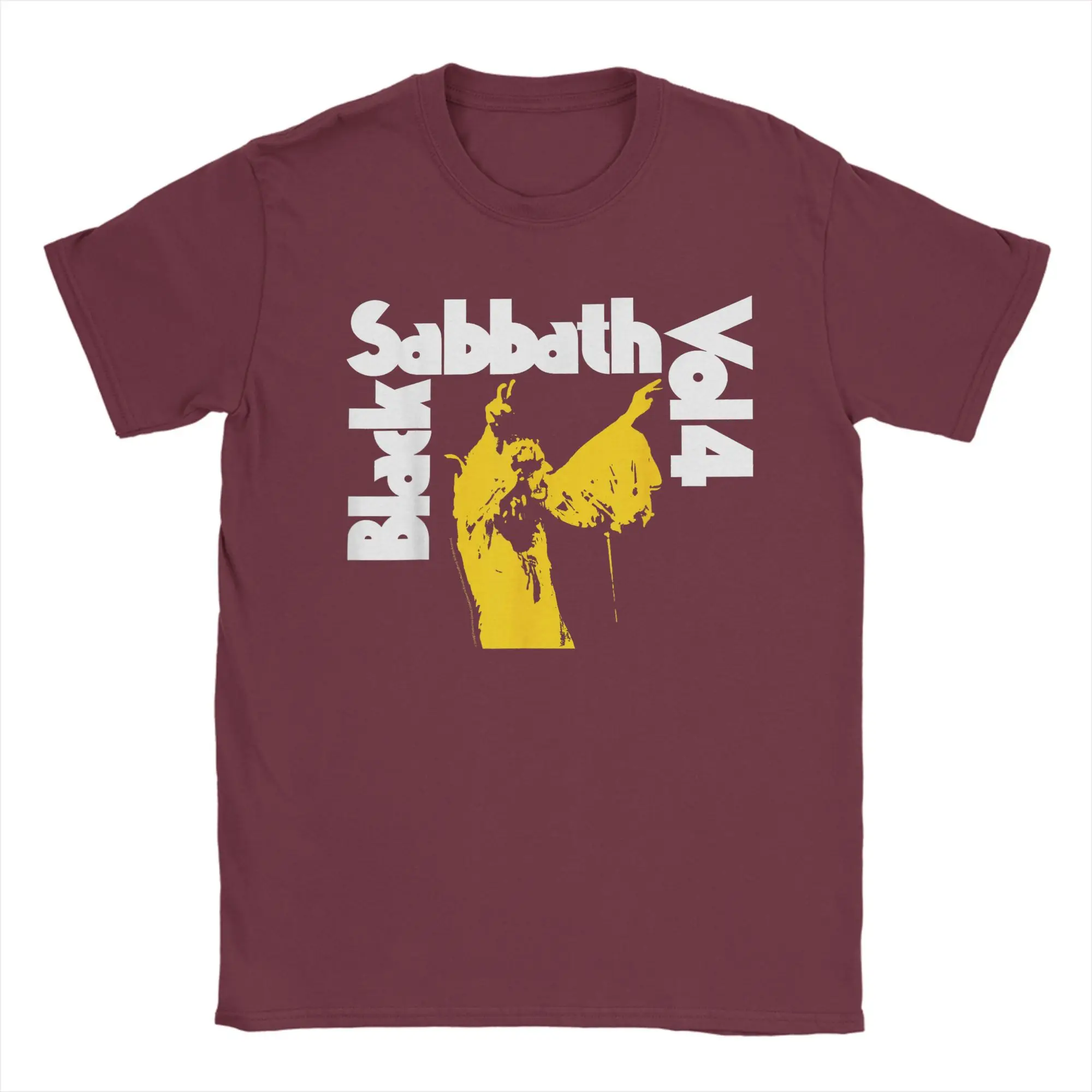 Vintage Black Sabbath Vol 4 Heavy Metal Rock Band T-Shirt - 100% Cotton Casual Short Sleeve Tee