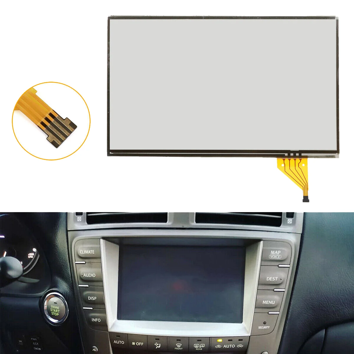 

Стеклянный дигитайзер сенсорного экрана для 06-09 IS250 IS350 GS300 RX / Prius N