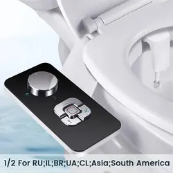Advanced Non-Electric Bidet Seat Attachment with Adjustable Pressure and Self-Cleaning Nozzle (1-2 RU IL BR CL Asia)