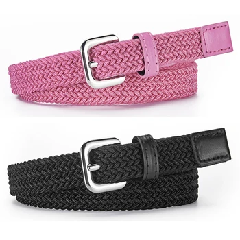 Stretch Nylon Children's Belt Simple Design Jeans Accessories Girdle Outdoor Sports Training Pin Buckle Elastic Canvas Waistband 1