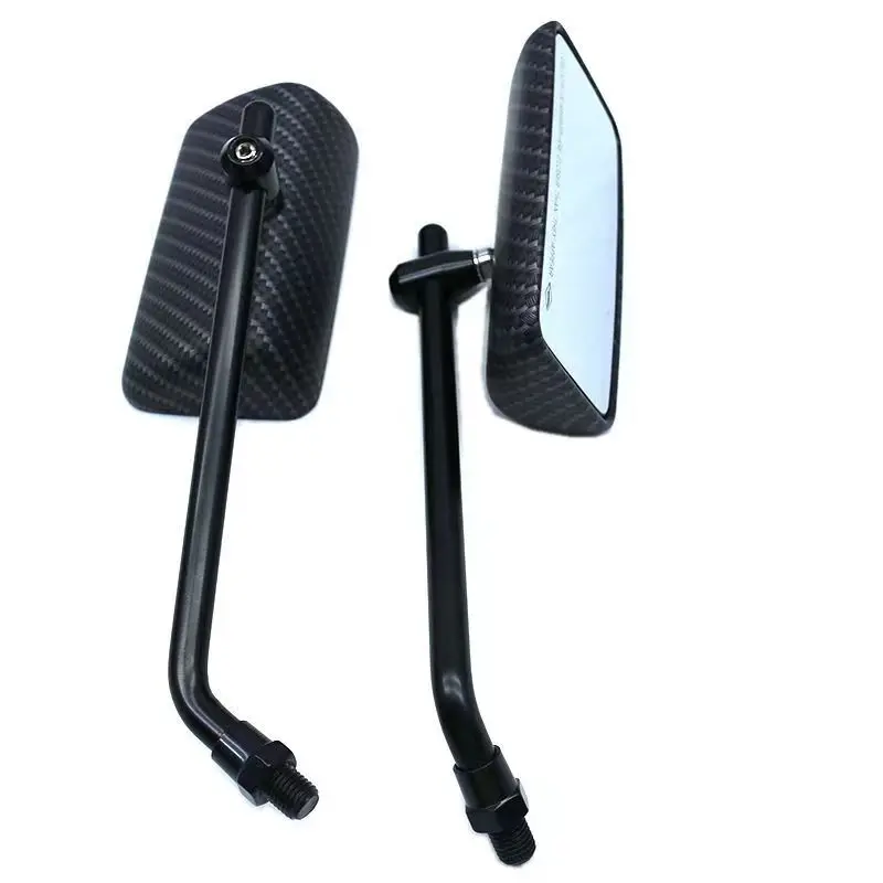 범용 오토바이 직사각형 백미러 맞춤형 사이드 미러, 혼다 야마하 가와사키 스즈키 트라이엄프 BMW 차퍼용, 8mm, 10mm