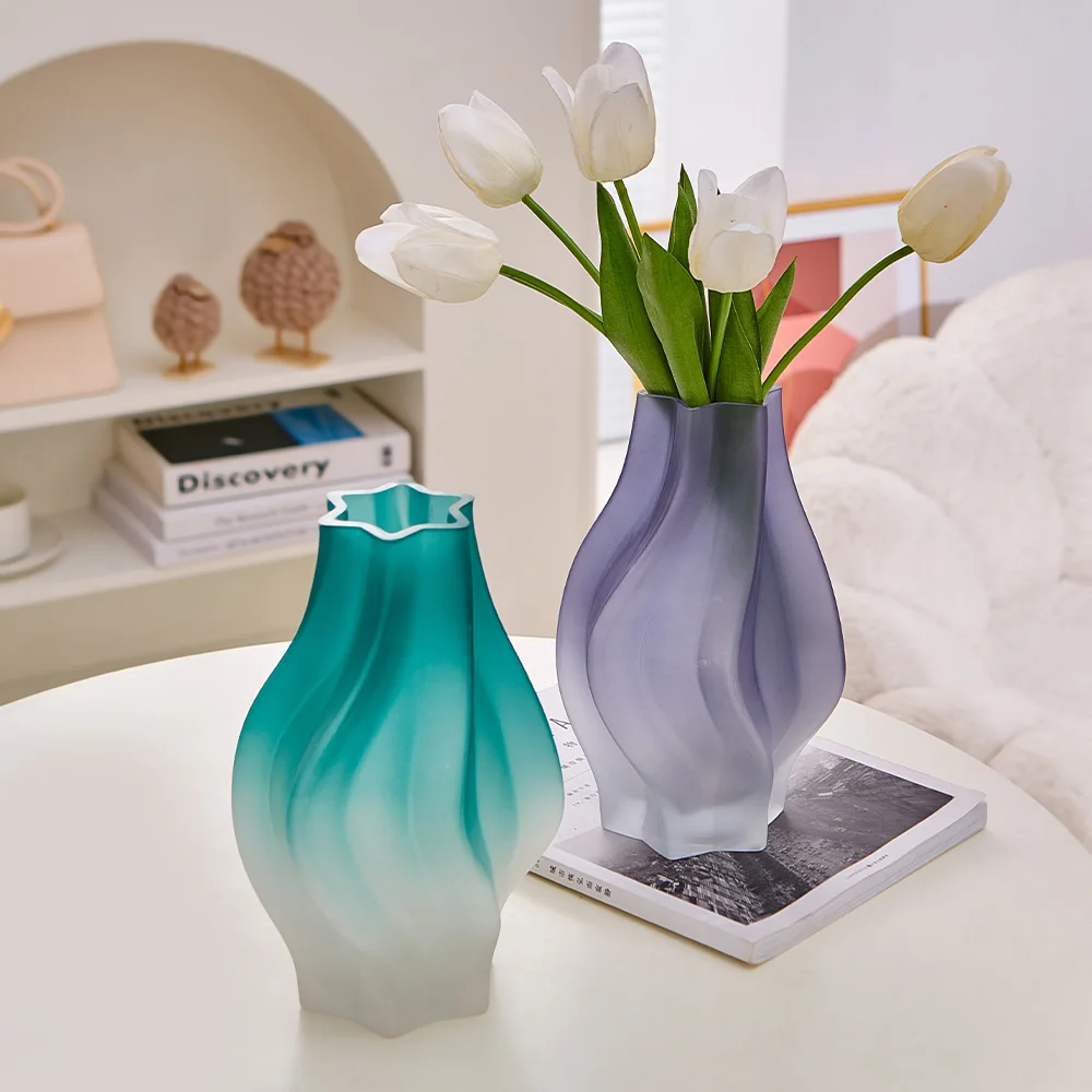 

Nordic Modern Home Decor Novelty Flowers Pots Glass Vases Wedding Table Decoration Aesthetic Living Room Garden Decor Floreros
